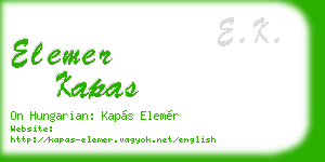 elemer kapas business card